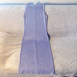 Women’s blue and white striped fitted dress